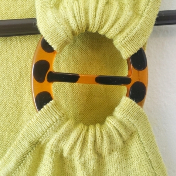 August Silk sleeveless knit cotton style top Mustard/ochre color Siz… - Picture 7 of 11